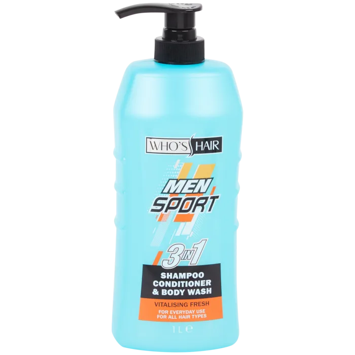 Gel douche Who's Hair Sport 3 en 1 Vitalising Fresh