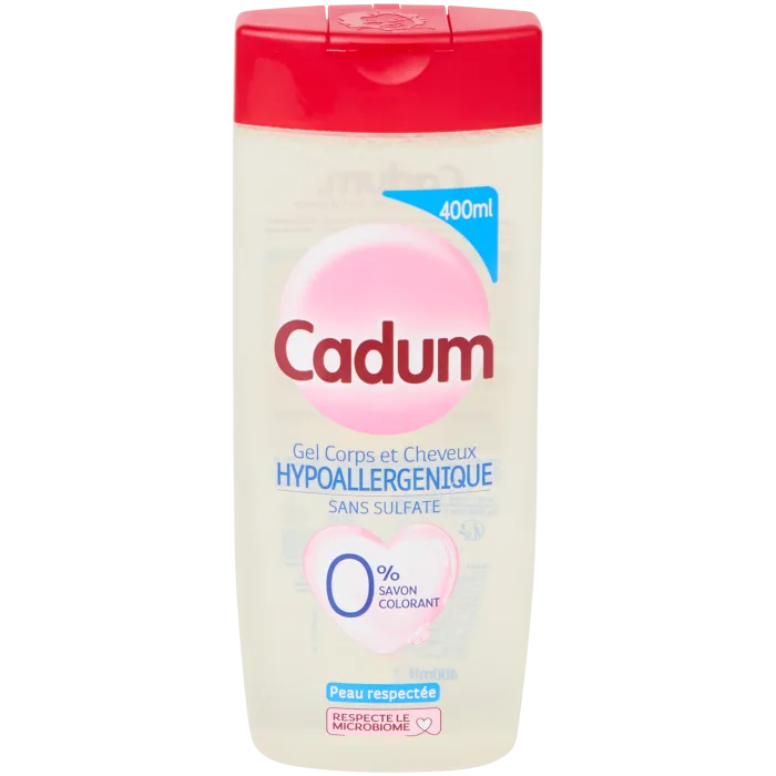 Gel douche et shampoing 2 en 1 Cadum Hypoallergénique