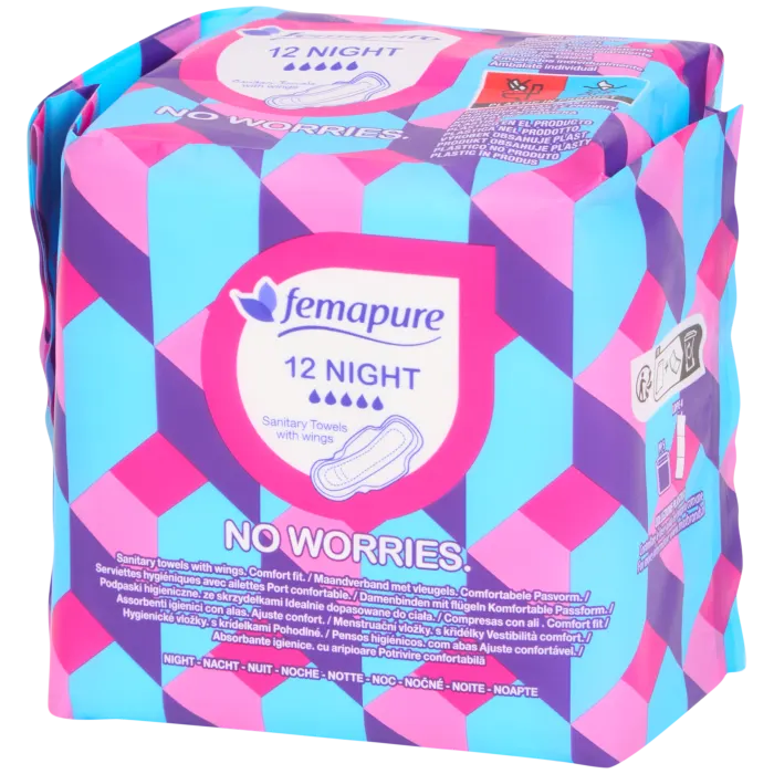 Serviettes hygiéniques Femapure No Worries Nuit