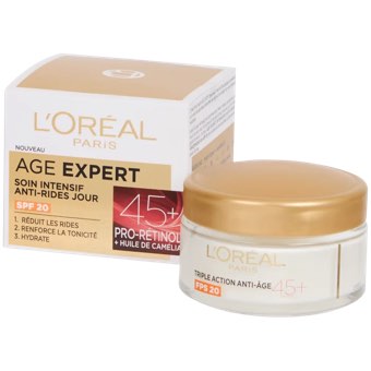 Crème de jour L'Oréal Triple Action Anti-Âge Pro-Rétinol 45+