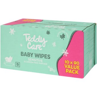 Lingettes pour bébé maxi-format Teddy Care Sensitive