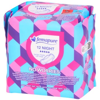 Serviettes hygiéniques Femapure No Worries Nuit